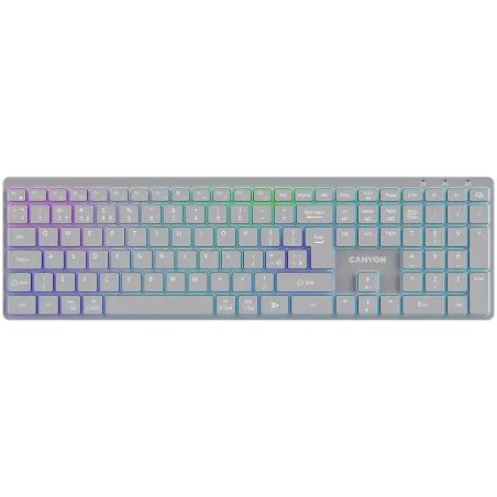 CANYON keyboard HKB-W11 UK/US RGB Dual Mode Wireless Grey - 1