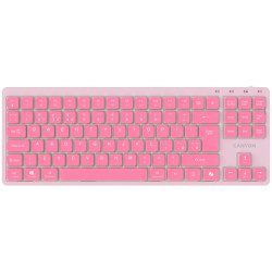 CANYON Keyboard OnType 10 Low Profile EN Wired Pink - 1
