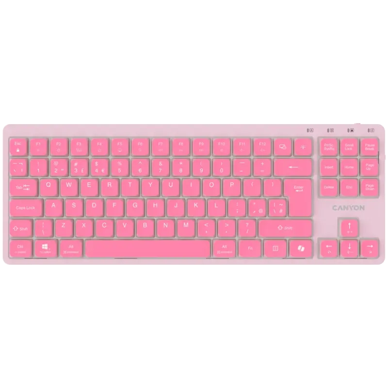 CANYON Keyboard OnType 10 Low Profile EN Wired Pink - 1