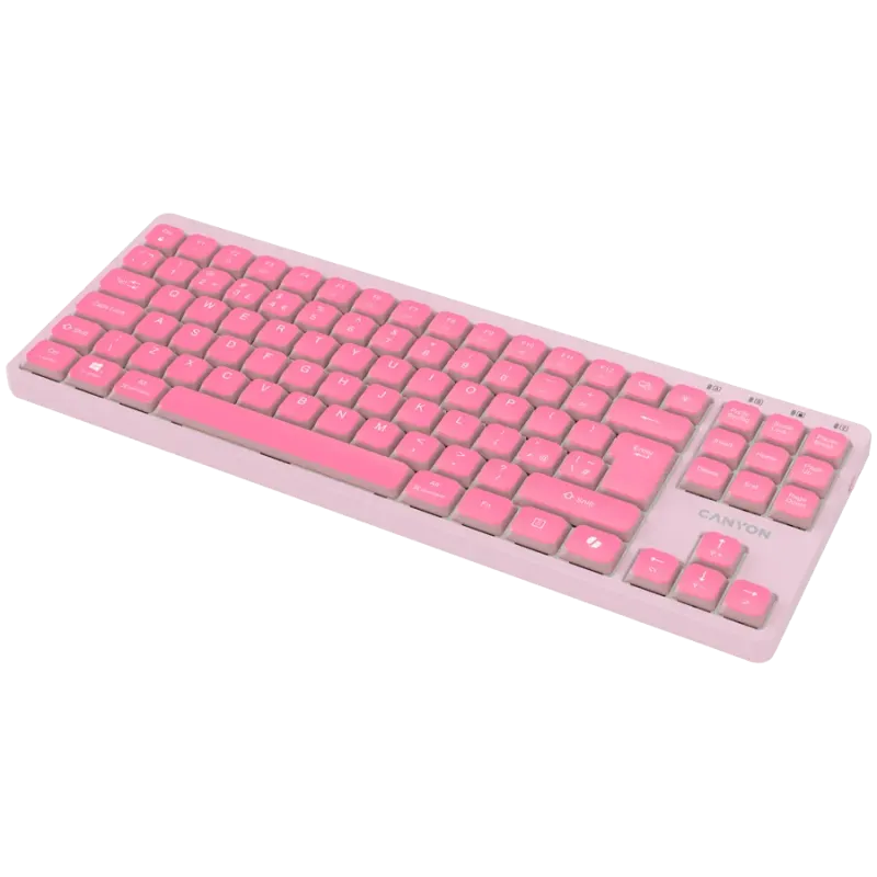 CANYON Keyboard OnType 10 Low Profile EN Wired Pink - 1