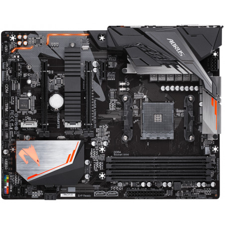 Дънна платка GIGABYTE B450 AORUS Elite Socket AM4, 4 x DDR4, RGB Fusion, (rev. 1.0) - 3