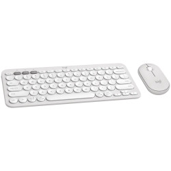 LOGITECH Pebble 2 Bluetooth Keyboard Combo - TONAL WHITE - US INT'L - 1