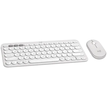 LOGITECH Pebble 2 Bluetooth Keyboard Combo - TONAL WHITE - US INT'L - 1
