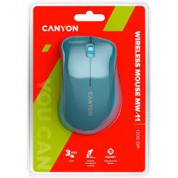 CANYON MW-11, 2.4 GHz Wireless mouse ,with 3 buttons, DPI 1200, Battery:AAA*2pcs ,Blue67*109*38mm 0.063kg - 6