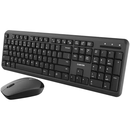 CANYON SET-W20 EN/BG Keyboard+Mouse Velvet Wireless Black - 1
