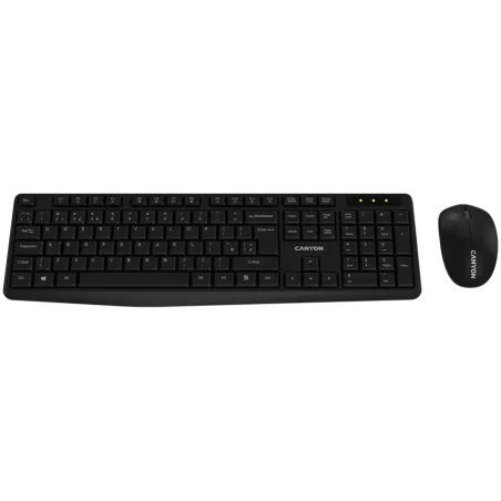 CANYON SET-W01 EN/BG Keyboard+Mouse Wireless Black - 1
