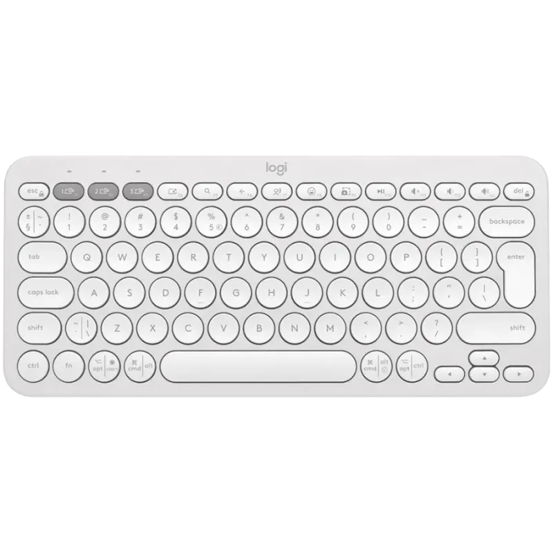 LOGITECH K380S Multi-Device Bluetooth Keyboard - TONAL WHITE - US INT'L - 1