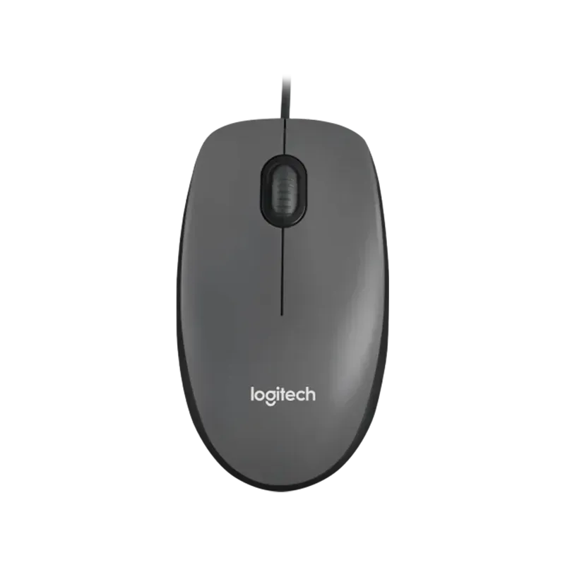 LOGITECH M100 Corded Mouse - BLACK - USB - 1