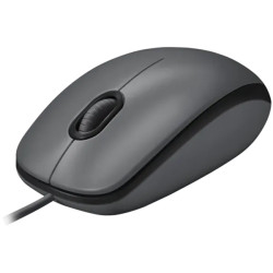 LOGITECH M100 Corded Mouse - BLACK - USB - 3