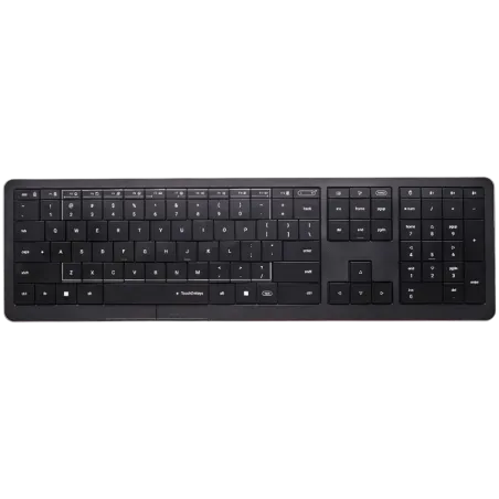 CLEVETURA CLVX 1 Touch-On-Keys AI Wireless Keyboard, ANSI US Windows Layout, Scissor Switches, Aluminum Chassis, Interactive RGB