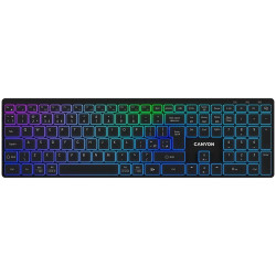 CANYON keyboard HKB-W11 UK/US RGB Dual Mode Wireless Black - 1