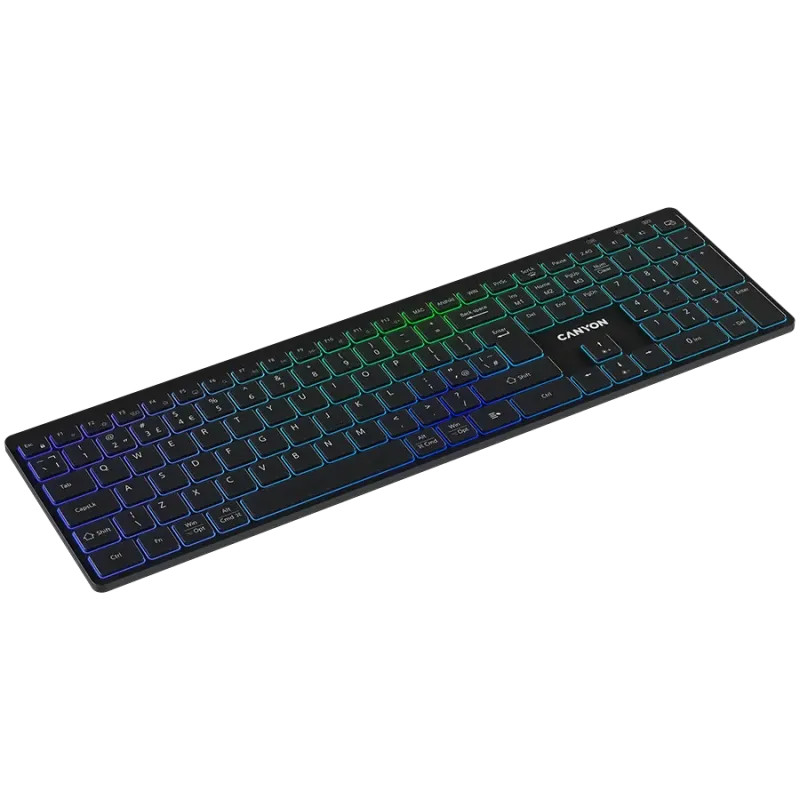 CANYON keyboard HKB-W11 UK/US RGB Dual Mode Wireless Black - 1