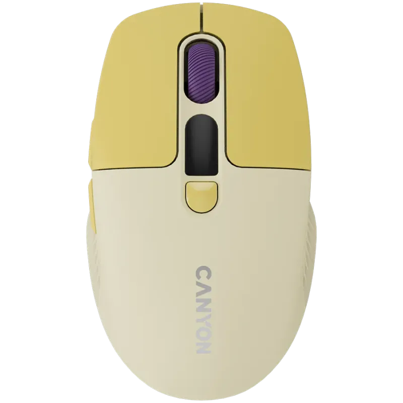CANYON mouse MW-26 LCD Silent Dual Mode Wireless Yellow - 1