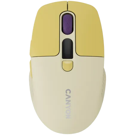 CANYON mouse MW-26 LCD Silent Dual Mode Wireless Yellow - 1