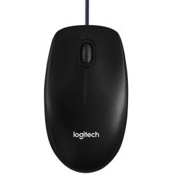 LOGITECH B100 Corded Mouse - BLACK - USB - B2B - 1
