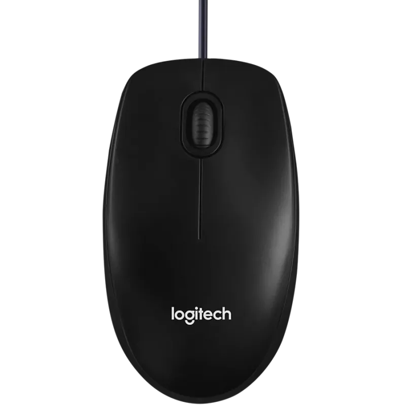 LOGITECH B100 Corded Mouse - BLACK - USB - B2B - 1