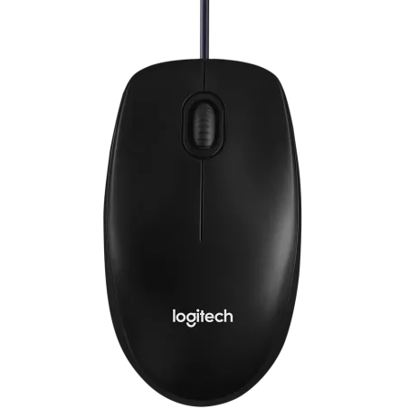 LOGITECH B100 Corded Mouse - BLACK - USB - B2B - 1