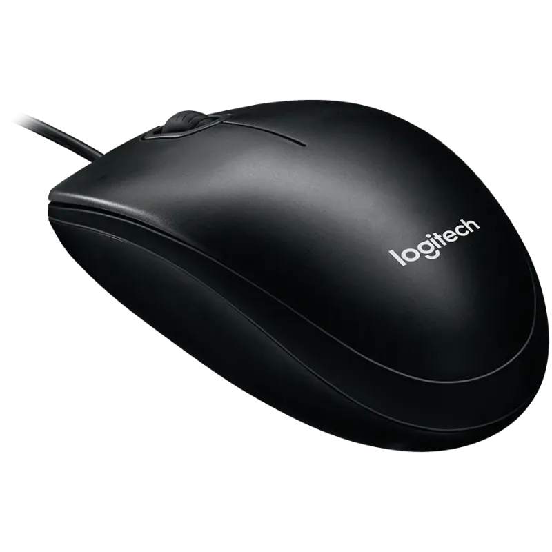 LOGITECH B100 Corded Mouse - BLACK - USB - B2B - 1