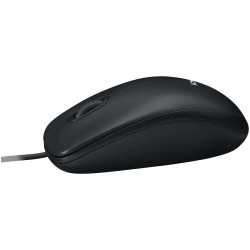 LOGITECH B100 Corded Mouse - BLACK - USB - B2B - 4