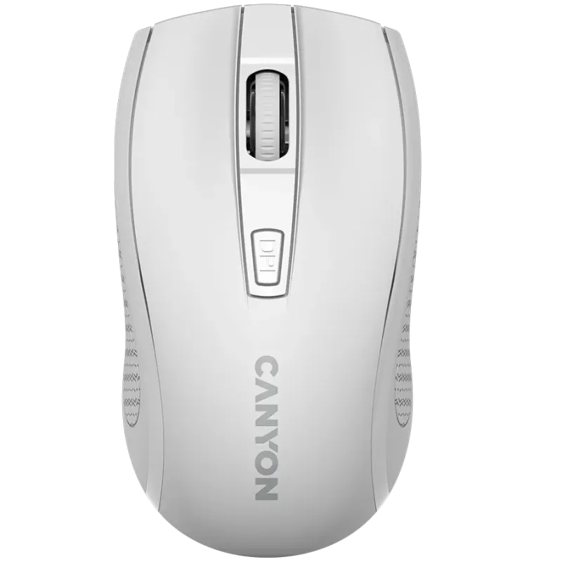 CANYON MW-7, 2.4Ghz wireless mouse, 6 buttons, DPI 800/1200/1600, with 1 AA battery ,size 110*60*37mm,58g,white - 1