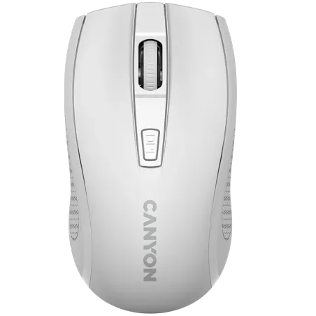 CANYON MW-7, 2.4Ghz wireless mouse, 6 buttons, DPI 800/1200/1600, with 1 AA battery ,size 110*60*37mm,58g,white - 1