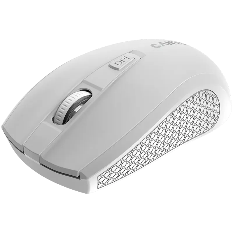 CANYON MW-7, 2.4Ghz wireless mouse, 6 buttons, DPI 800/1200/1600, with 1 AA battery ,size 110*60*37mm,58g,white - 1