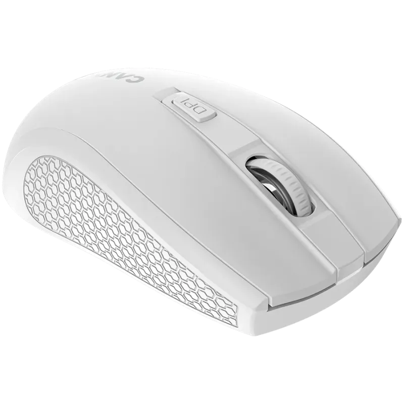 CANYON MW-7, 2.4Ghz wireless mouse, 6 buttons, DPI 800/1200/1600, with 1 AA battery ,size 110*60*37mm,58g,white - 1