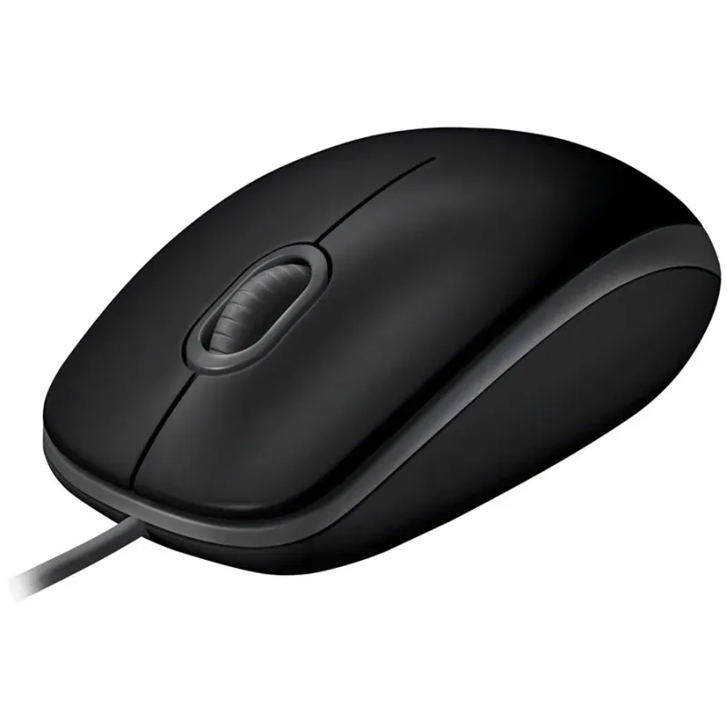 LOGITECH B110 Corded Mouse - SILENT - BLACK - USB - B2B - 1