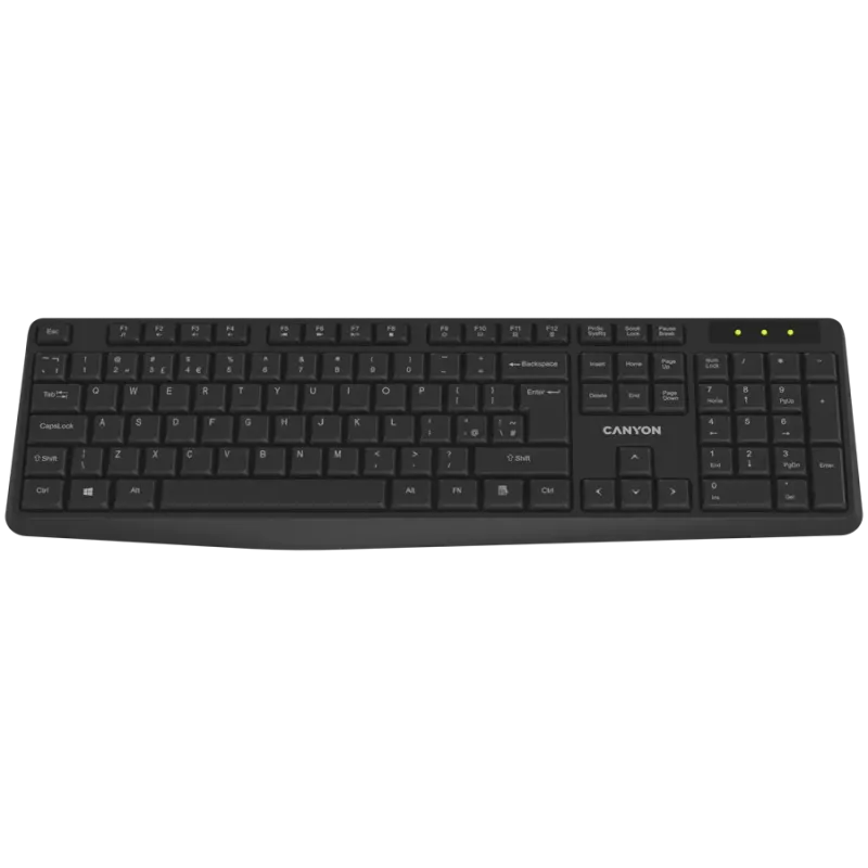 CANYON keyboard KB-W01 EN/BG Wireless Black - 1