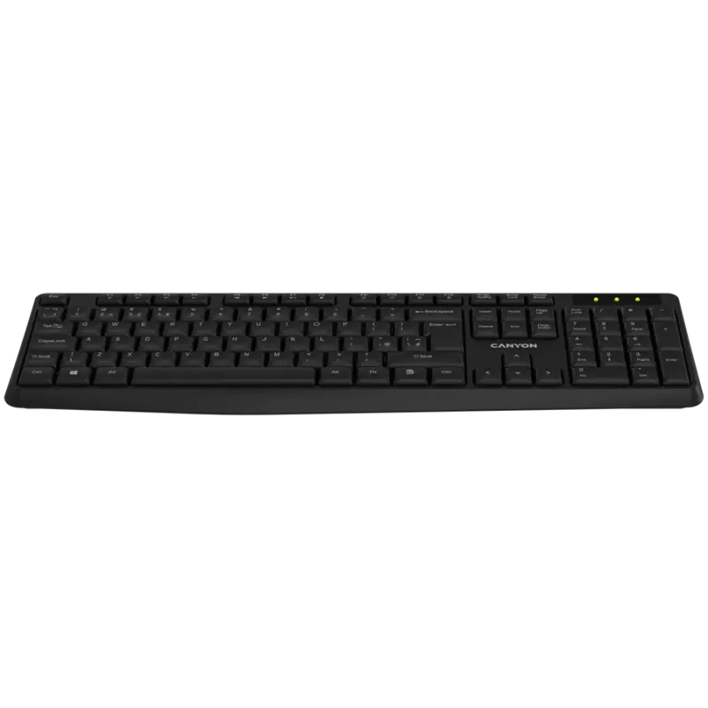 CANYON keyboard KB-W01 EN/BG Wireless Black - 1