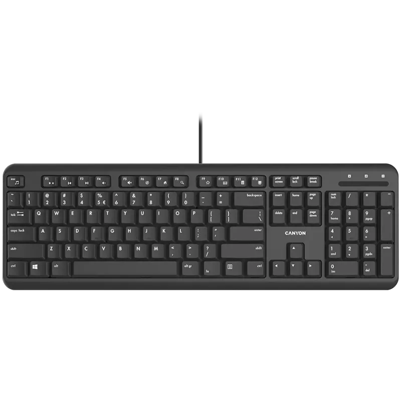 CANYON keyboard HKB-20 EN/BG Velvet Wired Black - 1