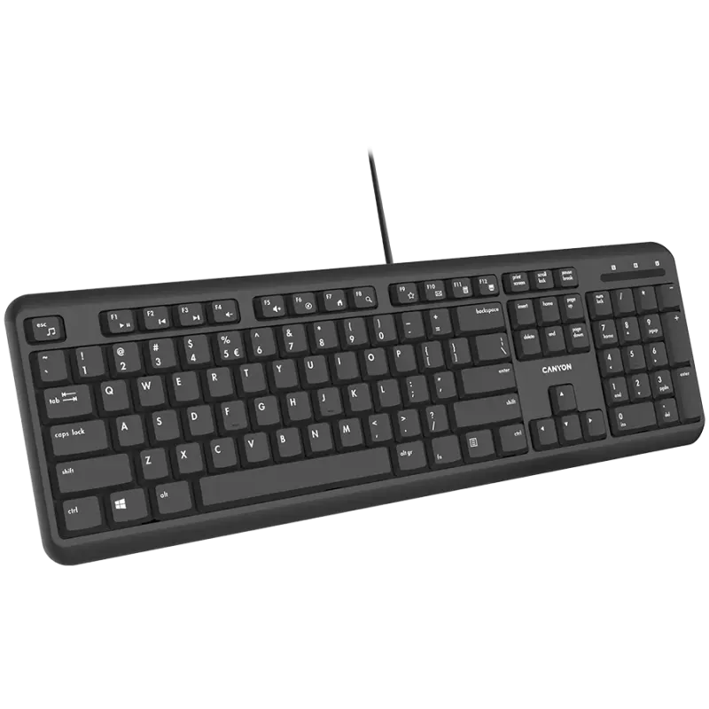 CANYON keyboard HKB-20 EN/BG Velvet Wired Black - 1