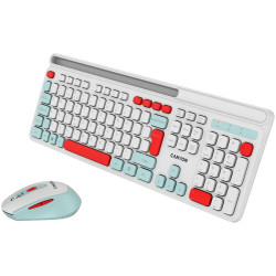 CANYON HSET-W5 EN Keyboard+Mouse AAA+AA Wireless White - 5