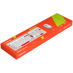 CANYON HSET-W5 EN Keyboard+Mouse AAA+AA Wireless White - 7