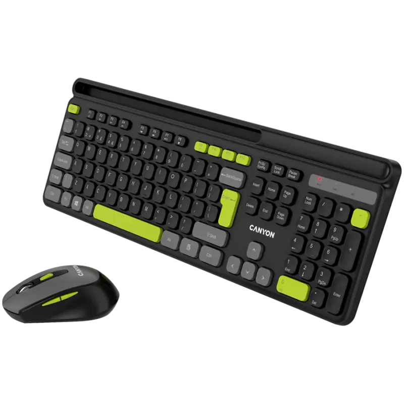 CANYON HSET-W5 EN Keyboard+Mouse AAA+AA Wireless Black - 1