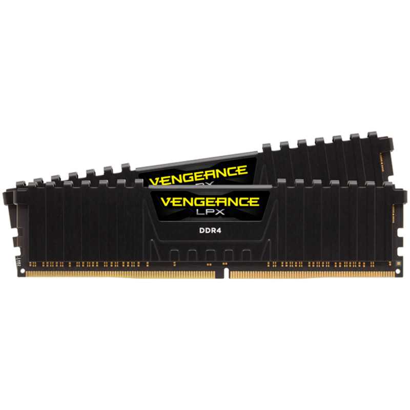 Corsair DDR4, 3200MHz 16GB 2x8GB Dimm, Unbuffered, 16-20-20-38, XMP 2.0, Vengeance LPX black Heatspreader, Black PCB, 1.35V - 1