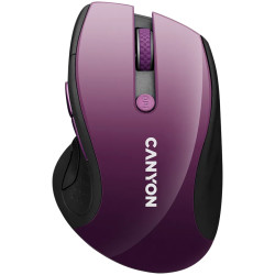 CANYON 2.4Ghz wireless mouse, optical tracking - blue LED, 6 buttons, DPI 1000/1200/1600, Purple pearl glossy - 1