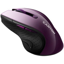 CANYON 2.4Ghz wireless mouse, optical tracking - blue LED, 6 buttons, DPI 1000/1200/1600, Purple pearl glossy - 2
