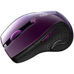 CANYON 2.4Ghz wireless mouse, optical tracking - blue LED, 6 buttons, DPI 1000/1200/1600, Purple pearl glossy - 3