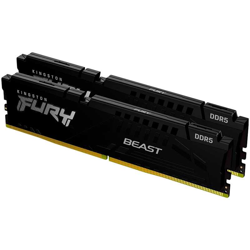 KINGSTON DRAM 32GB 5200MHz DDR5 CL40 DIMM (Kit of 2) FURY Beast Black EAN: 740617324358 - 1