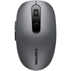 CANYON MW-9, 2 in 1 Wireless optical mouse with 6 buttons, DPI 800/1000/1200/1500, 2 mode(BT/ 2.4GHz), Battery AA*1pcs, Grey, 65