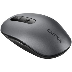 CANYON MW-9, 2 in 1 Wireless optical mouse with 6 buttons, DPI 800/1000/1200/1500, 2 mode(BT/ 2.4GHz), Battery AA*1pcs, Grey, 65