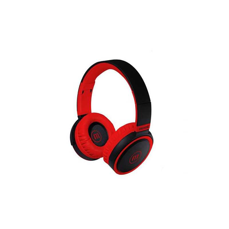 Слушалки с микрофон MAXELL B52, черно и червено - 1