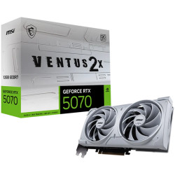 MSI Video Card Nvidia GeForce RTX 5070 12G VENTUS 2X OC WHITE, 12GB GDDR7, 192bit, Effective Memory Clock: 28000MHz, Boost: 2542