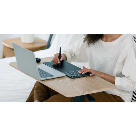 Графичен таблет HUION Inspiroy Keydial KD200, USB-C, Bluetooth, Metal Grey - 2