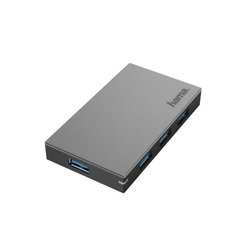 USB hub with power supply HAMA, USB 3.0, 1:4, със захранване - 1