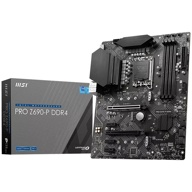 MSI PRO Z690-P DDR4, ATX, Socket 1700, Dual Channel DDR4 5000(OC)MHz, 2x PCIe x16 slots, 2x M.2 slots, 1x HDMI, 1x DP, 1x USB 3.