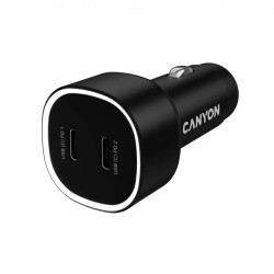 CANYON car charger OnDrive 60 PD 60W 2xUSB-C Black - 1