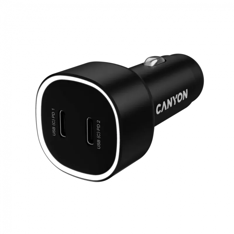 CANYON car charger OnDrive 60 PD 60W 2xUSB-C Black - 1