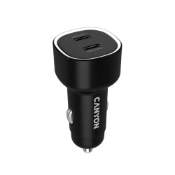 CANYON car charger OnDrive 60 PD 60W 2xUSB-C Black - 3